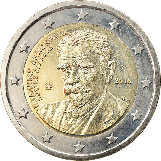 Griechenland, 
  
  2 euro, 
  
  Kostís Palamás