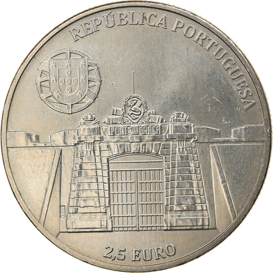 Portugalia, 
  
  2 1/2 Euro, 
  
  Befestigungsanlagen von Elvas
